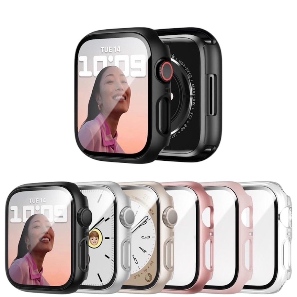Smartwatch with Interchangeable Screen Protector - Black, Gold, Silver